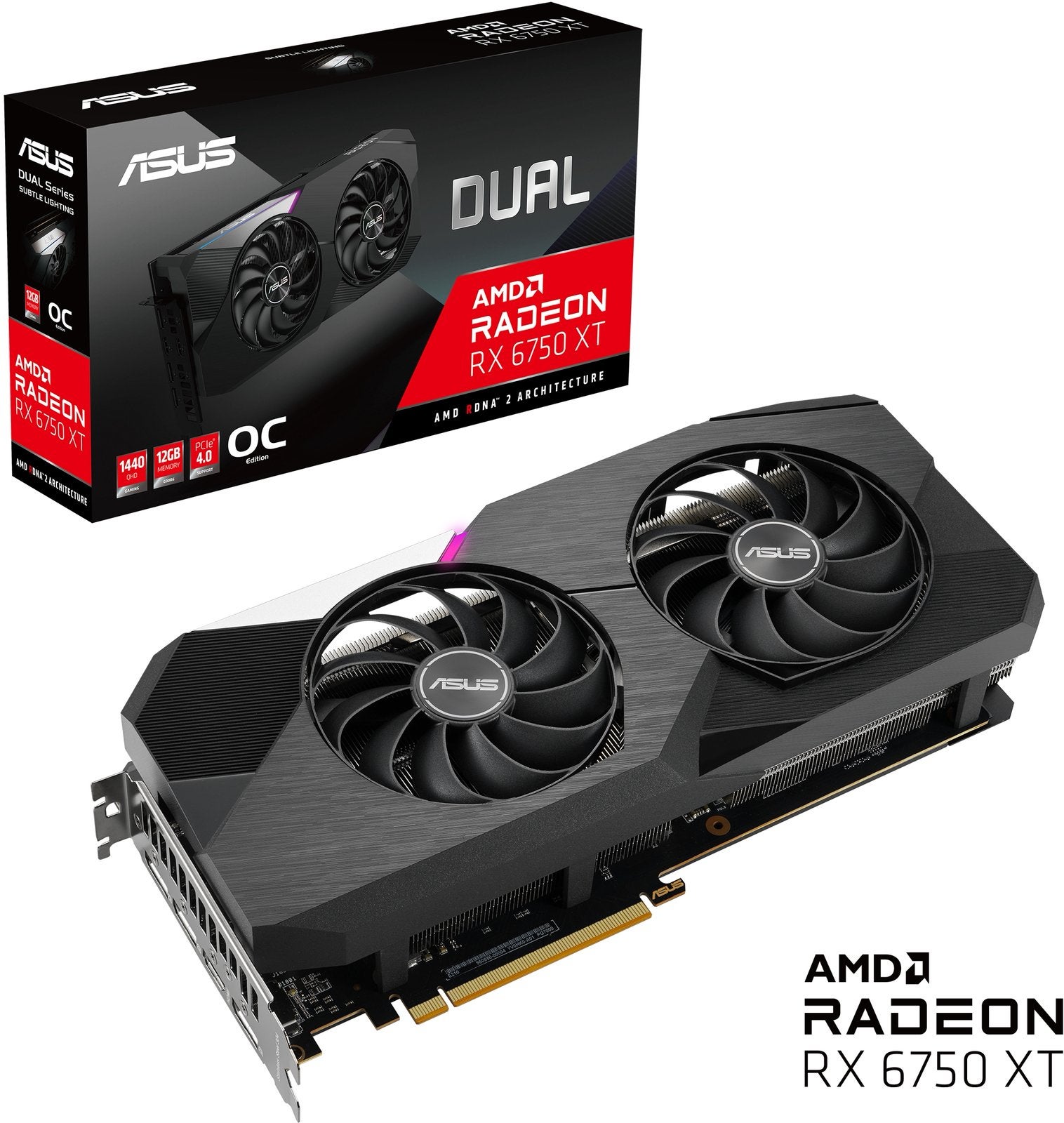 ASUS dual radeon RX 6750 XT OC, Computers en Software, Videokaarten, AMD, GDDR6, PCI-Express 4, Ophalen of Verzenden