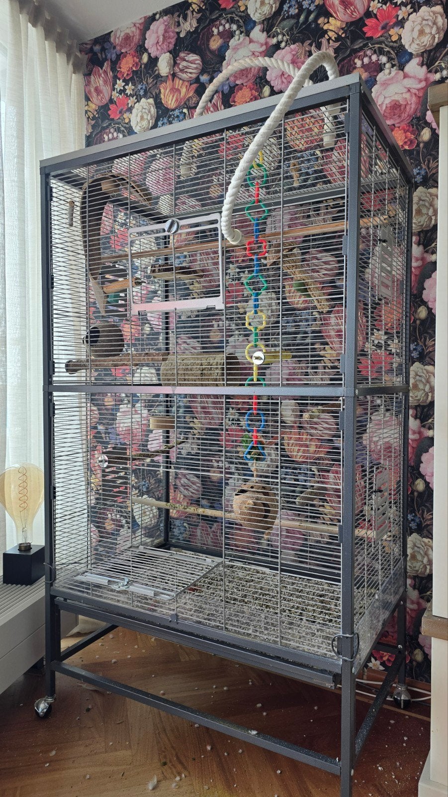 Montana Voliere Villa Casa 90 Antiek-Platinum

(Met dak), Ophalen, Gebruikt, Metaal, Vogelkooi