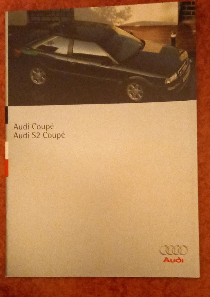 Audi Coupé brochure 1995 (met S2), Verzenden, Zo goed als nieuw, Audi