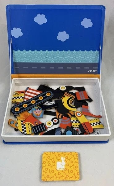 Janod Magnéti'book Voertuigen Magneetboek compleet spel, Kinderen en Baby's, Coolsingel 104, 3011 AG Rotterdam, Netherlands, Verzenden