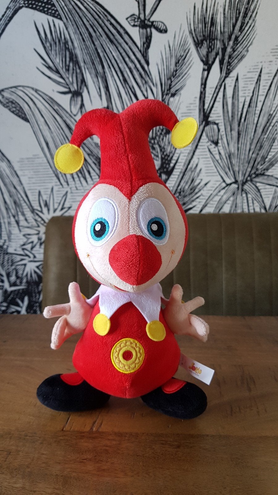 Efteling Jokie knuffel, Ophalen of Verzenden, Zo goed als nieuw, Rood, Overige typen