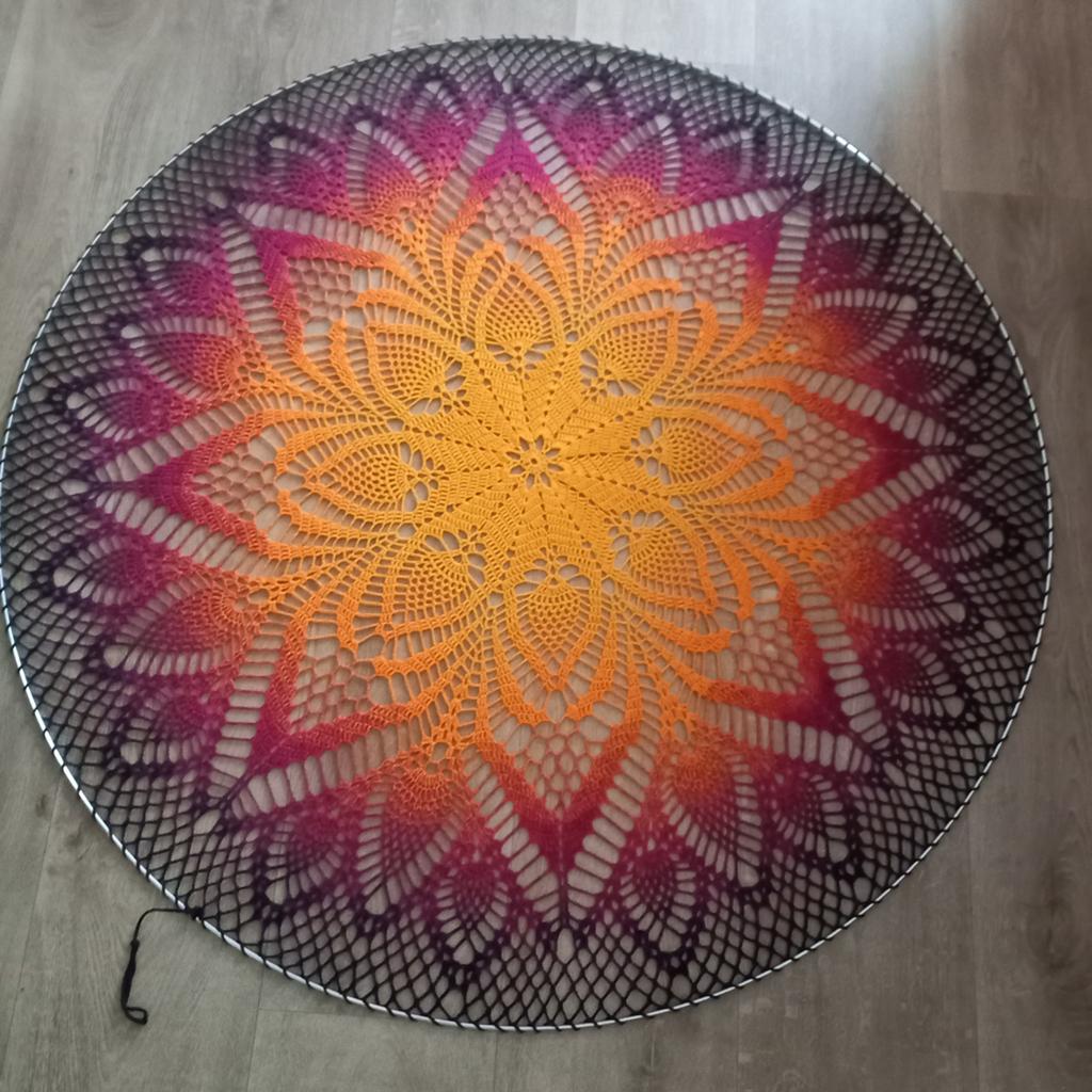 Mandala 'Meu Mundo' in ring - 100cm doorsnede, Ophalen, Meerkleurig, Boho, Nieuw