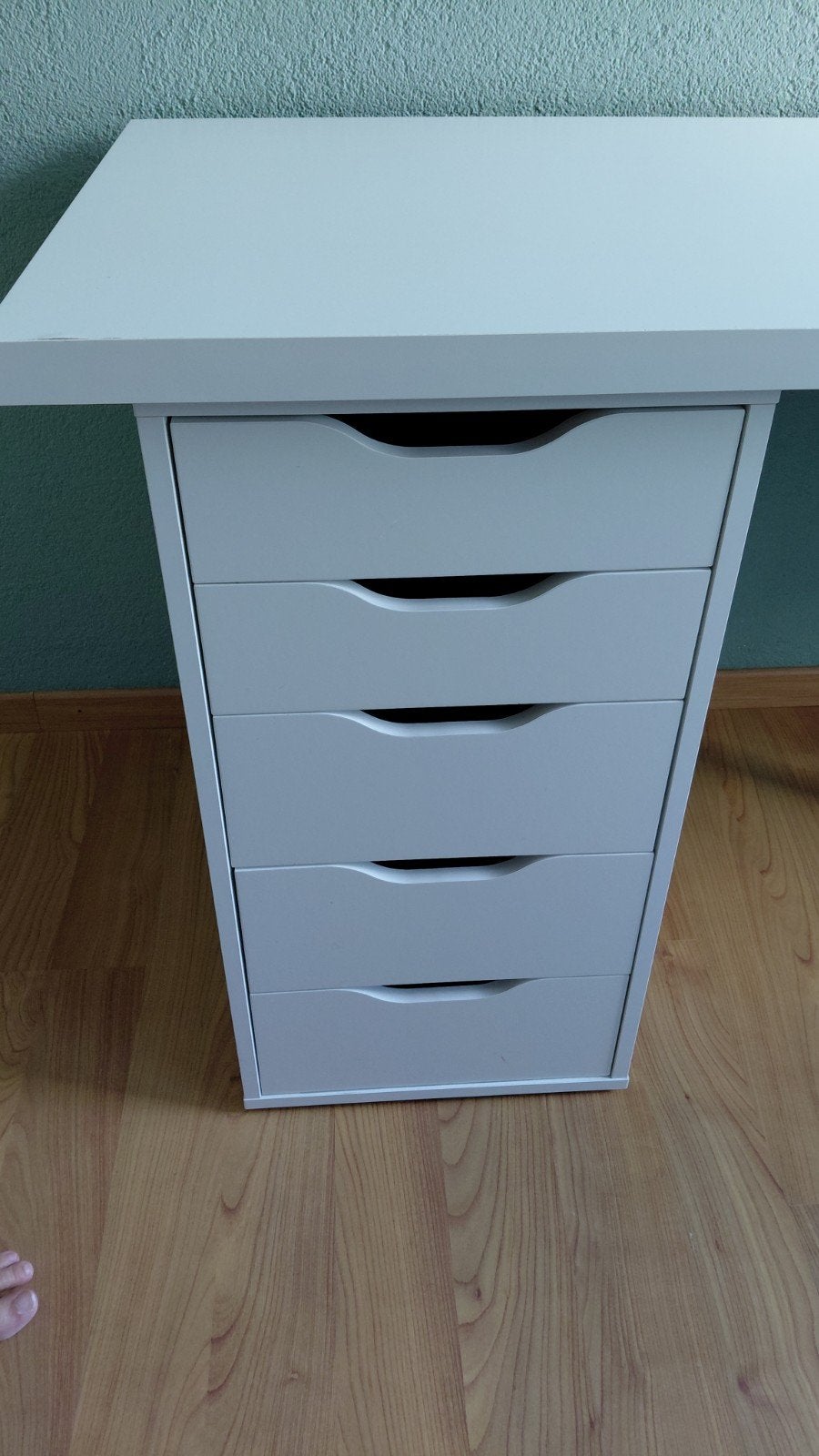 ALEX ladeblok met bureau 200x60 cm IKEA, Ophalen, Met lades, Gebruikt, Spaanplaat of MDF