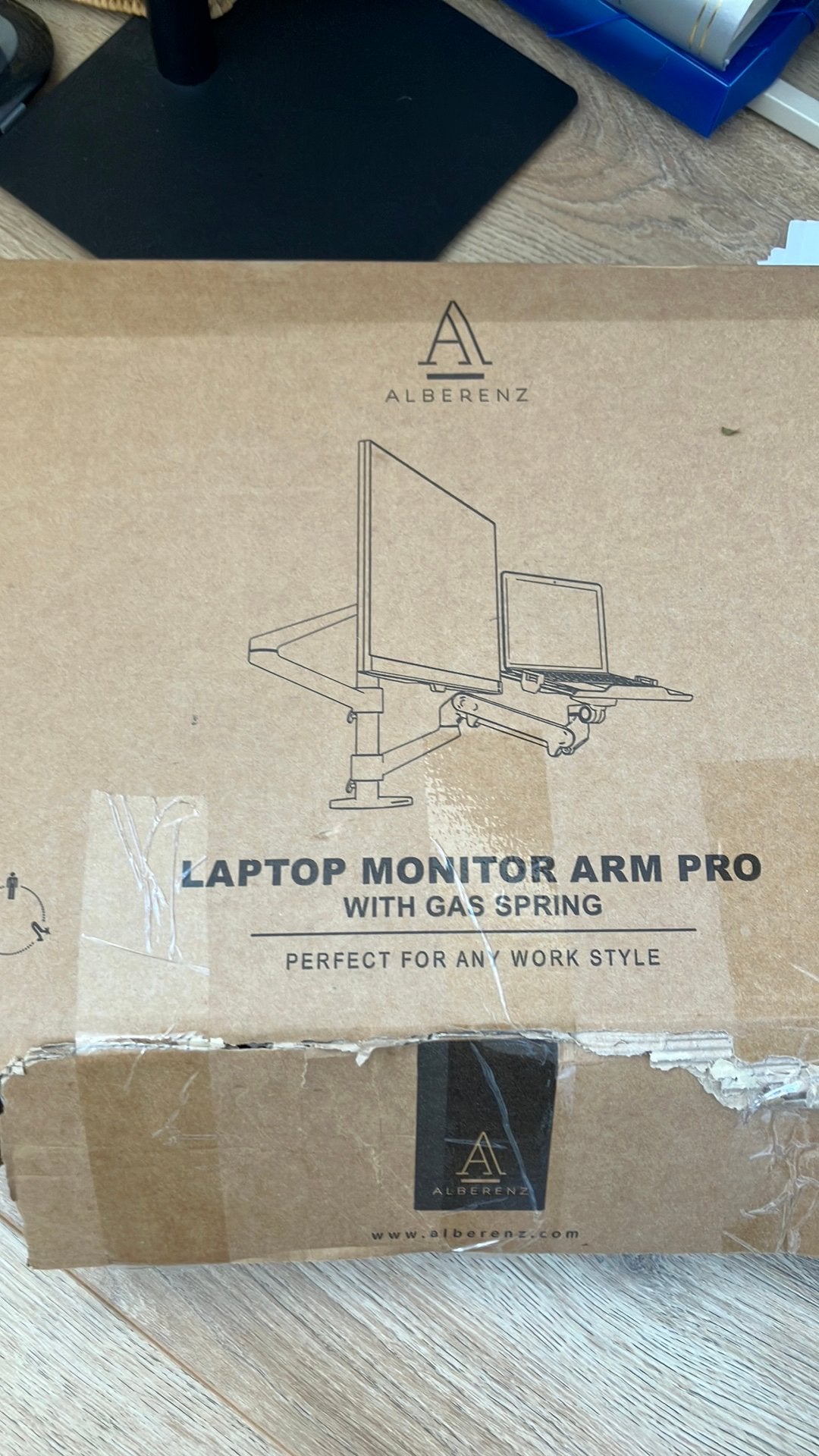 Alberenz Laptop- en monitorarm met gasveer, Ophalen of Verzenden, Nieuw, 60 Hz of minder, Overige typen