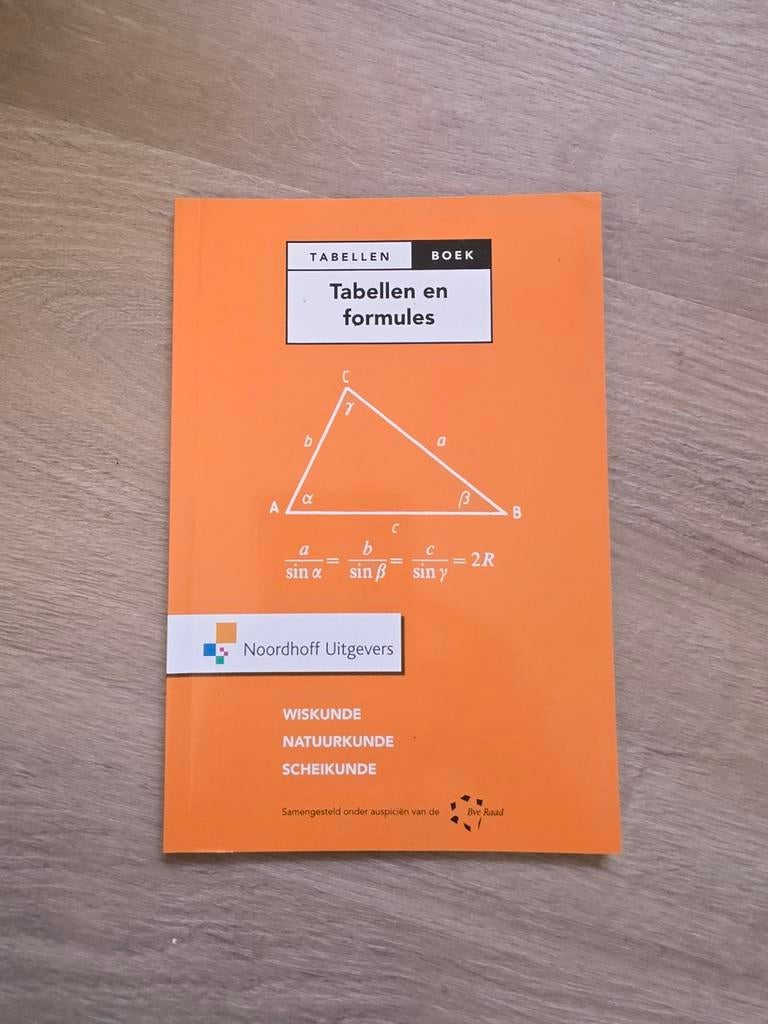 Tabelboek Wiskunde Natuurkunde Scheikunde Noordhoff, Ophalen of Verzenden, Zo goed als nieuw, MBO, Noordhoff Uitgevers