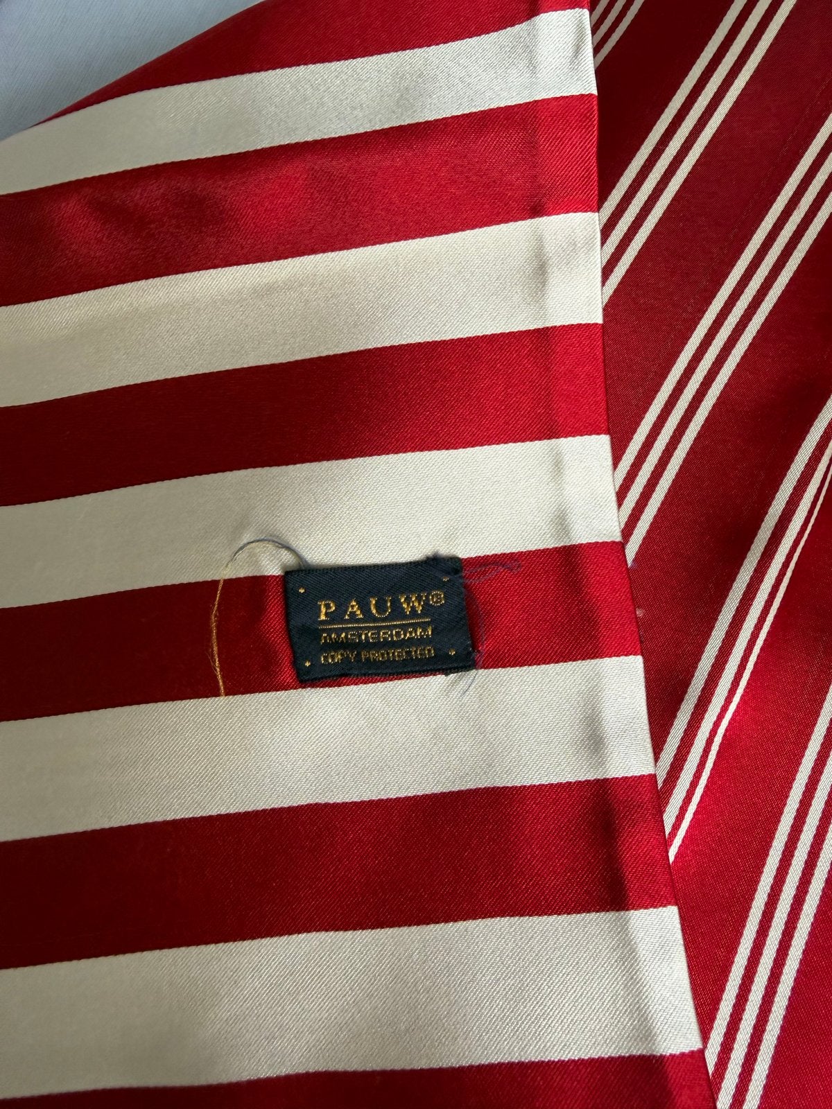 Pauw gestreepte zuiver zijden shawl, Kleding | Dames, Verzenden, Gedragen, Sjaal