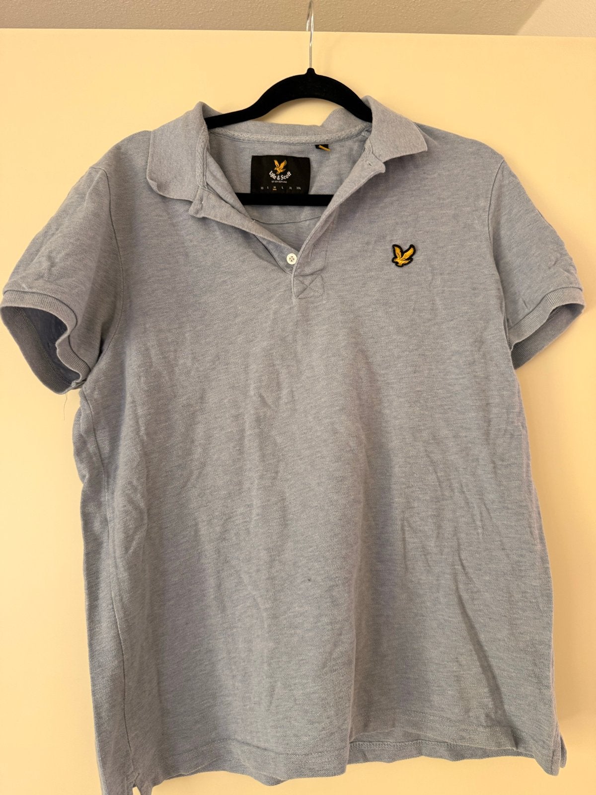 Lyle & Scott Polo Shirt Maat M - Lichtgrijs, Ophalen, Zo goed als nieuw, Maat 48/50 (M), Grijs