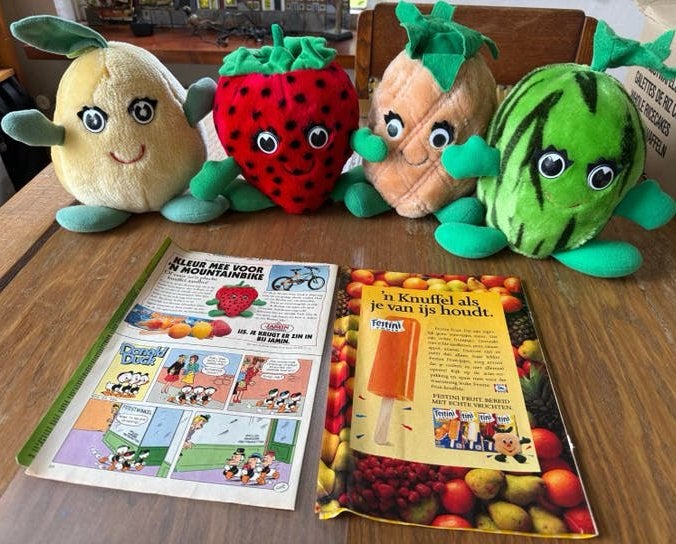 Festini Ola Trigo Fruit knuffels jaren 1994, Ophalen of Verzenden, Gebruikt, Overige typen