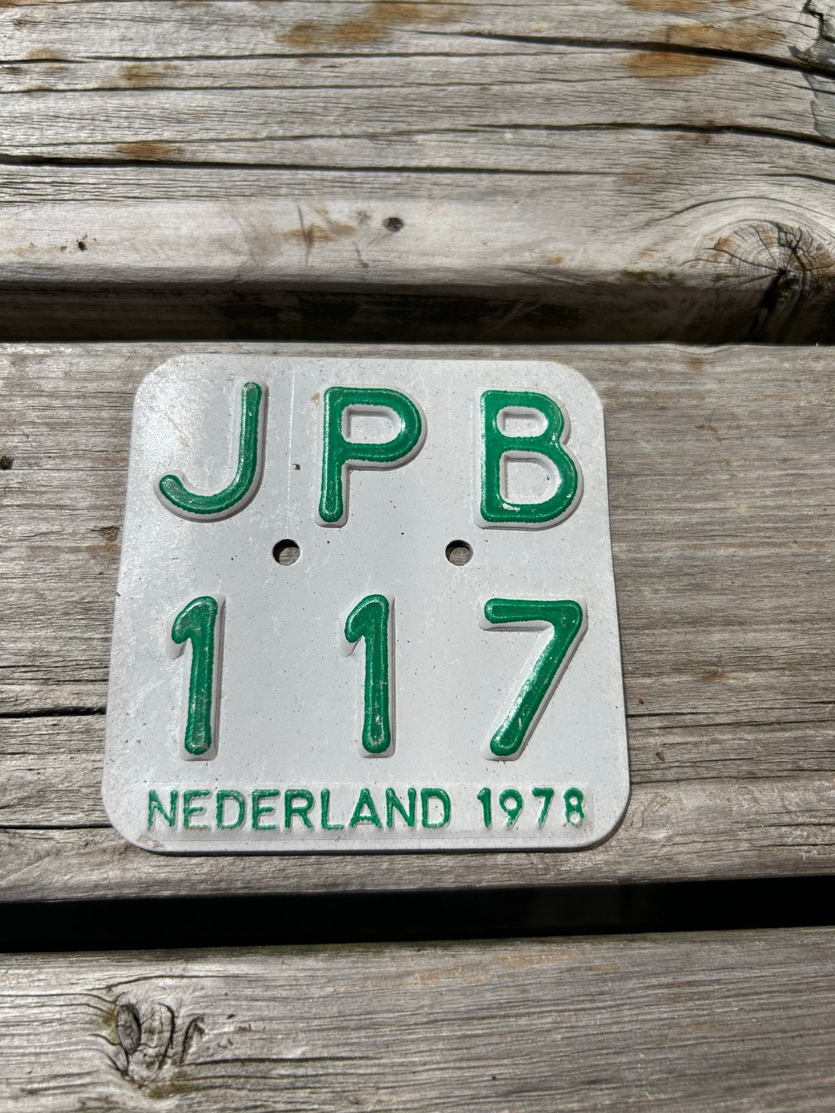 Bromfiets verzekeringsplaatje 1978 - Origineel, Ophalen of Verzenden, Gebruikt, Overige typen