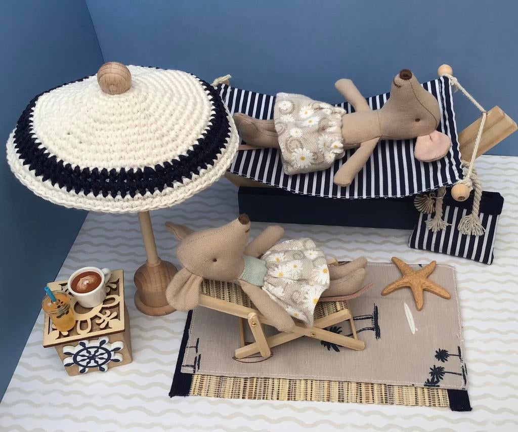 Strandset (zonder muizen) voor Maileg muis en poppenhuis, Ophalen of Verzenden, Nieuw, Poppenhuis