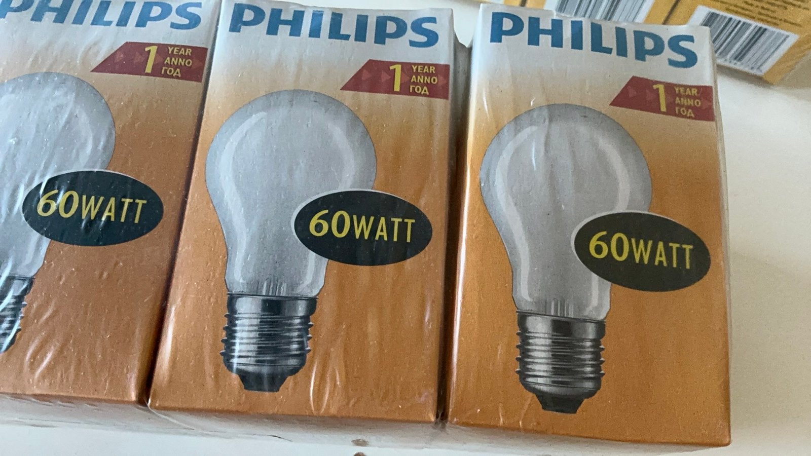 Philips gloeilamp,60 watt mat E 27, 30 tot 60 watt, Gloeilamp, Nieuw, E27 (groot)