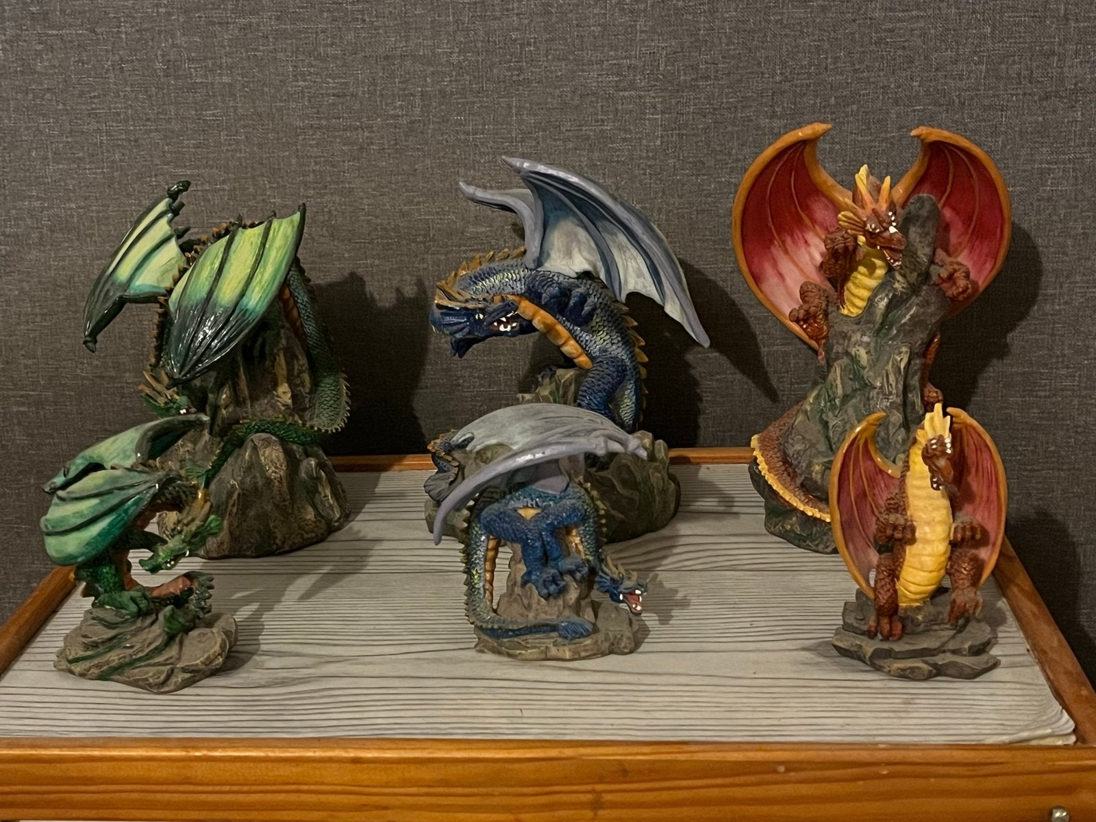 Set van 6 Draken Beeldjes - Fantasy Decoratie, Verzamelen, Ophalen, Gebruikt, Fantasy