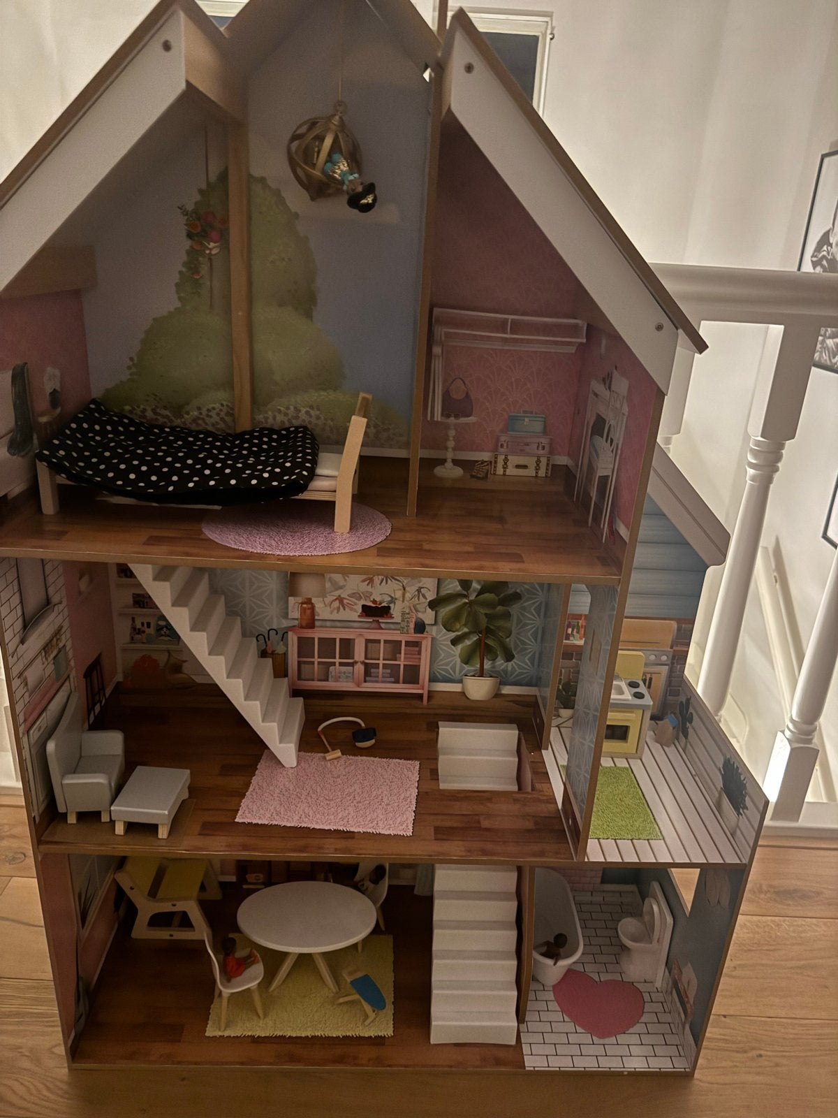 Kidkraft houten poppenhuis (127) met meubels