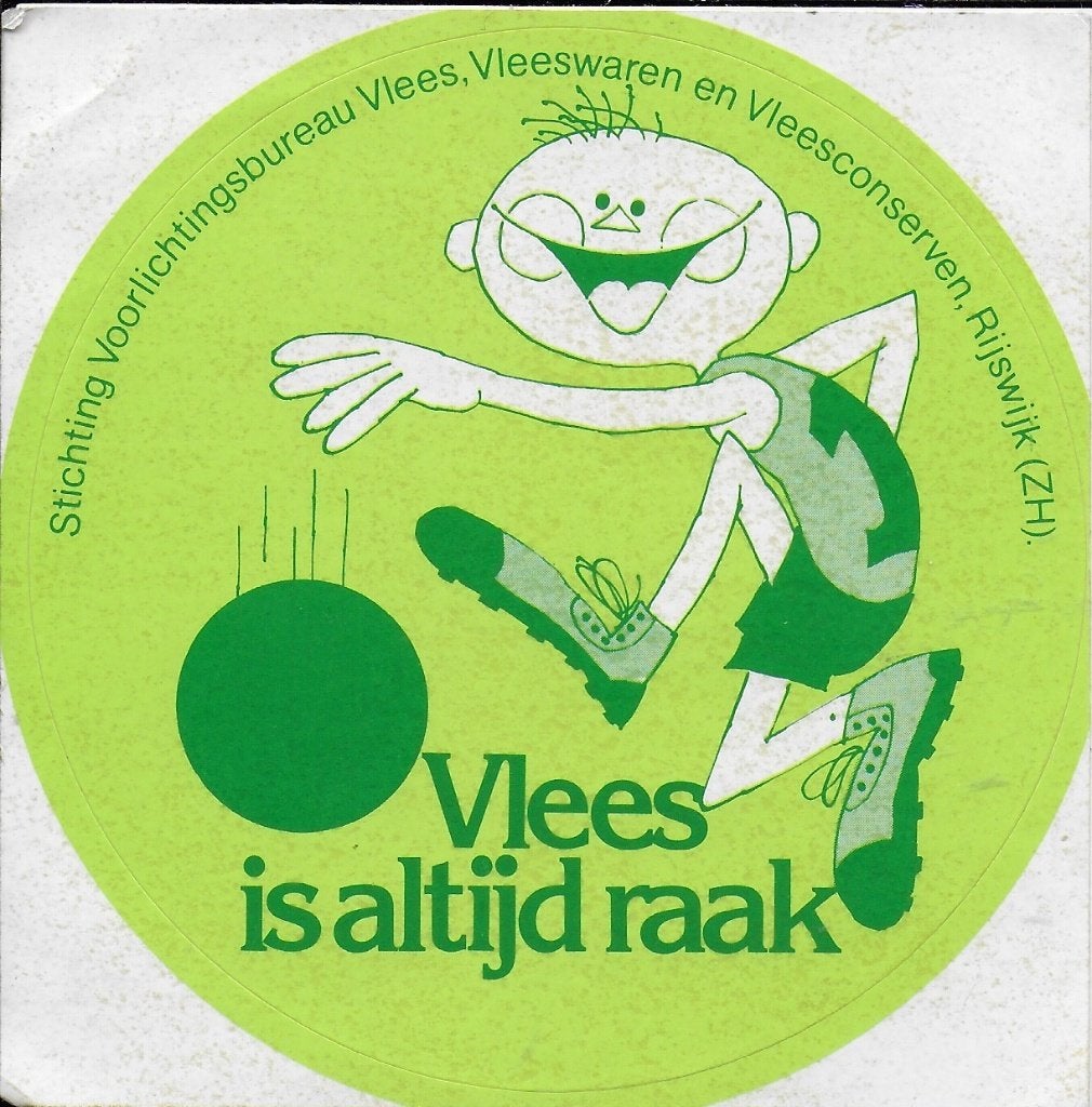 So144 sticker vlees is altijd raak, Ophalen of Verzenden, Zo goed als nieuw, Bedrijf of Vereniging