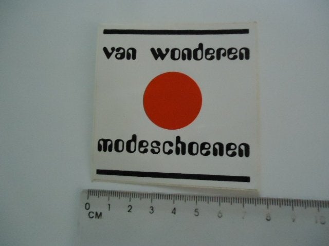 sticker oud Van WONDEREN Schoenen mode retro, Verzenden, Zo goed als nieuw, Bedrijf of Vereniging
