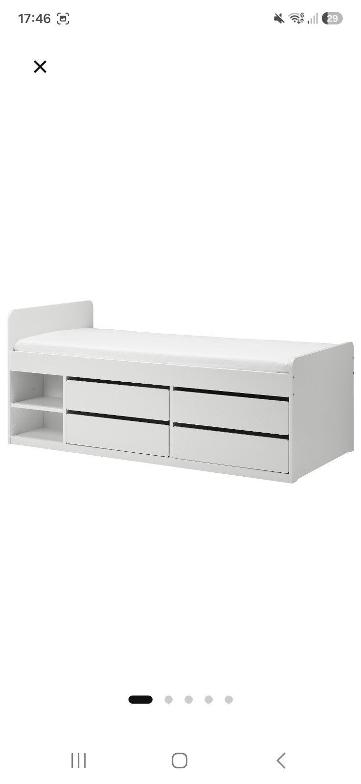 IKEA Slakt bed met opbergruimte (90x200 cm), Ophalen, Gebruikt, 90 cm, Eenpersoons