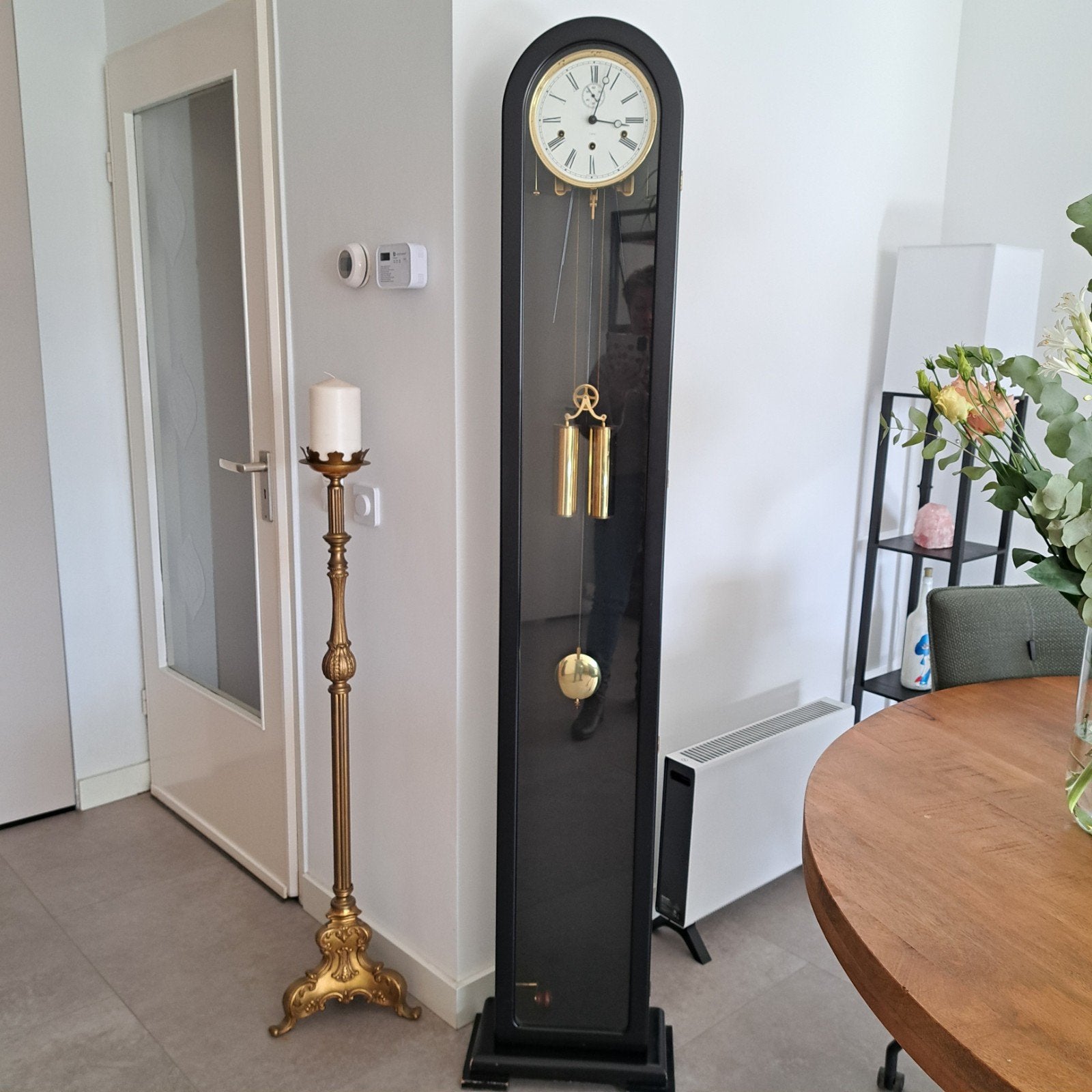 Orfac staande klok - Zwart - 180x30cm, Ophalen