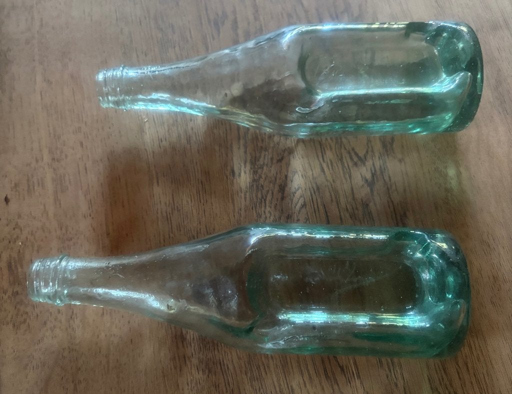 Twee vintage glazen asbakken, Antiek en Kunst, Antiek | Glas en Kristal, Ophalen of Verzenden
