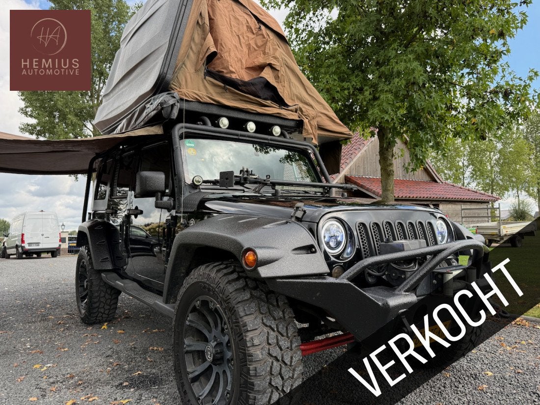 Jeep Wrangler Unlimited - 2.8 CRD Sport | Camper | Daktent |, Auto's, Automaat, Stof, Gebruikt, 4 cilinders