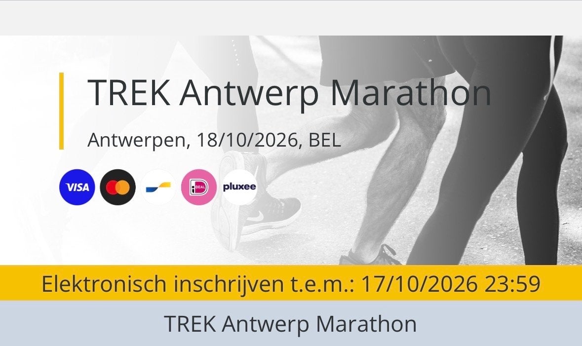Startbewijs marathon Antwerpen, Tickets en Kaartjes, Sport | Overige