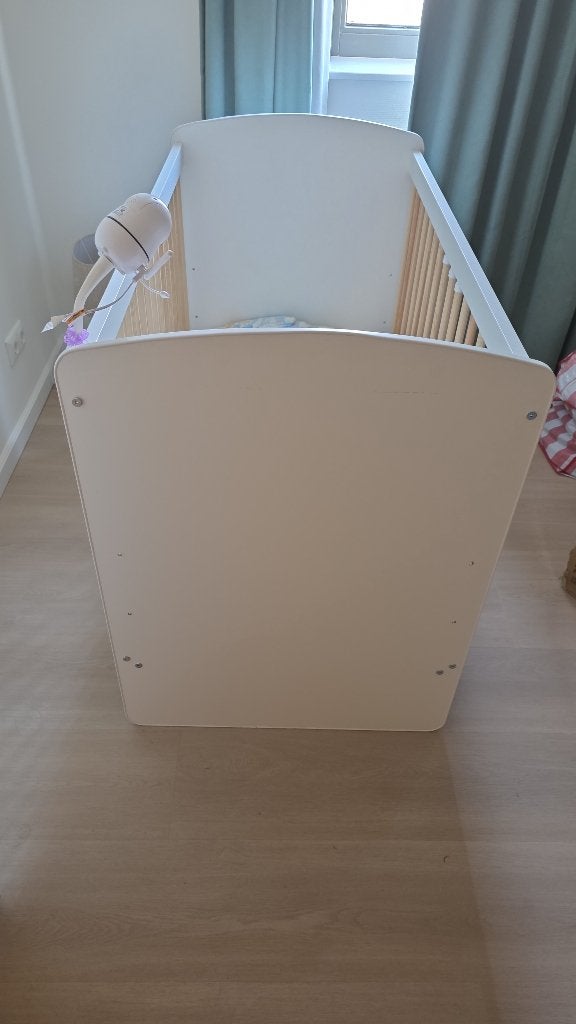 Ledikant Karolina Wit/Naturel 60 x 120 cm als nieuw, Ophalen, Zo goed als nieuw, Ledikant