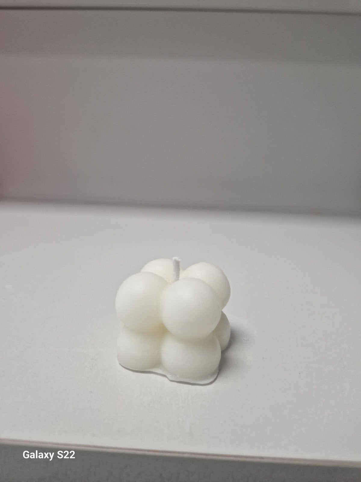 Witte Bubble Kaars - Decoratieve Geurkaars, Ophalen of Verzenden, Nieuw, Overige materialen