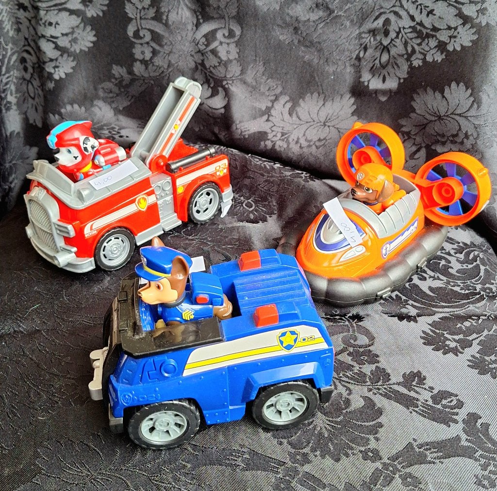 Paw Patrol Voertuigen Set - Marshall, Zuma, Chase, Ophalen of Verzenden, Gebruikt