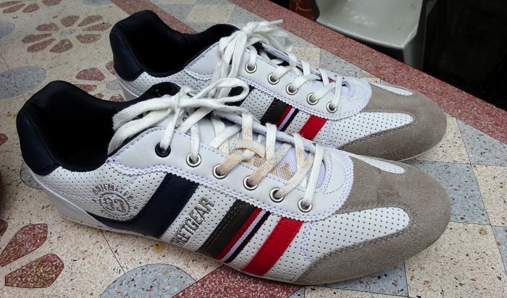 Maat 46 * Wit met strepen Checker streetgear Sneakers, Checker streetgear, Verzenden, Wit, Sneakers of Gympen