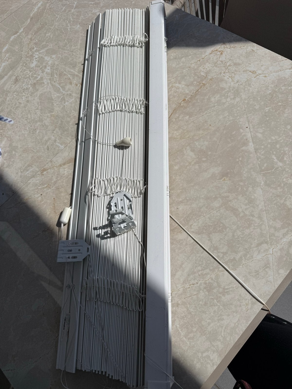 Witte jaloezieën - 94 cm breed, 160 cm hoog, Ophalen of Verzenden, Gebruikt, Wit, Jaloezie
