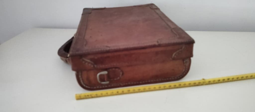K726 LEDEREN jaren 80 koffer mini model met cijferslot, Gebruikt, Hard kunststof, Onbekend, Minder dan 50 cm