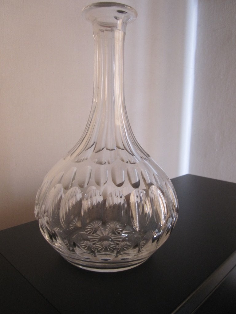 Antieke Cristal Val St Lambert likeur karaf - zeer helder, Verzenden