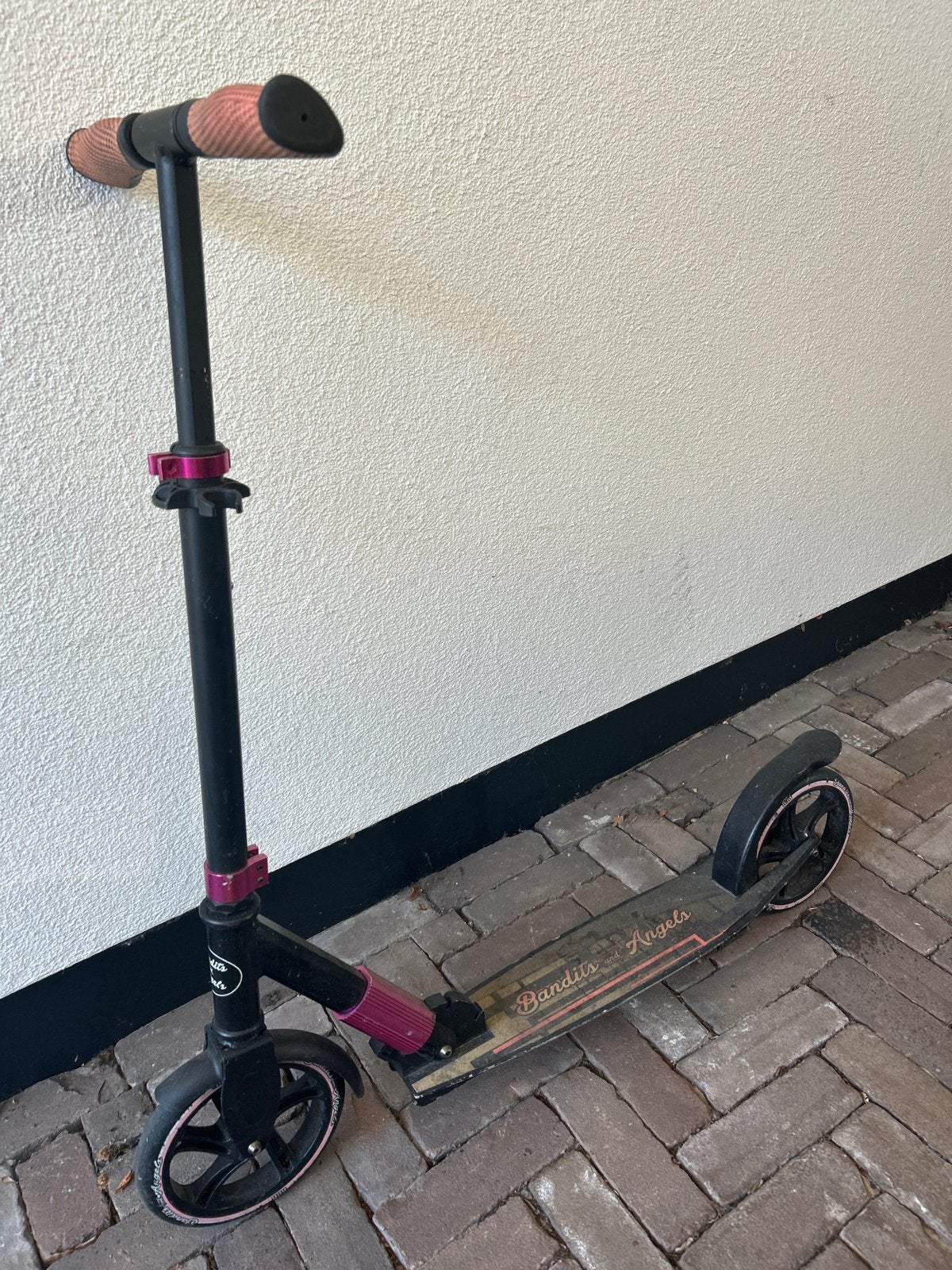 Nette Bandits & Angels Step - zwart/roze, Fietsen en Brommers, Steps, Ophalen, Gebruikt, Gewone step