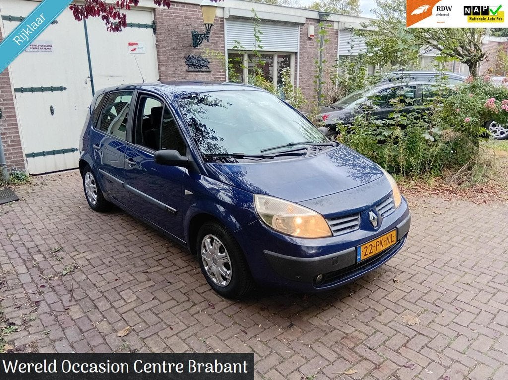 Renault Scenic 1.4 16V Expression lpg g3 apk 10 26, Auto's, Renault, Voorwielaandrijving, Gebruikt, 4 cilinders, Blauw