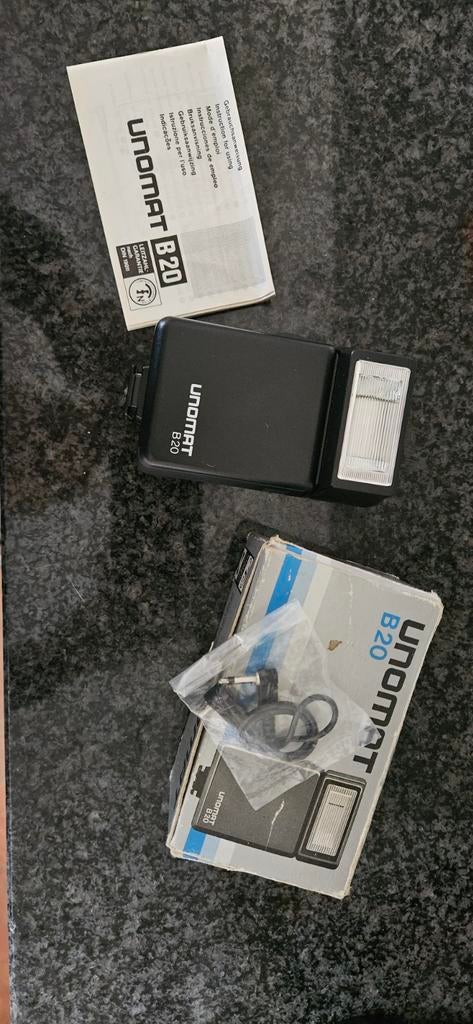 Unomat B20 flitser met handleiding en originele doos, Ophalen of Verzenden, Gebruikt, Overige merken