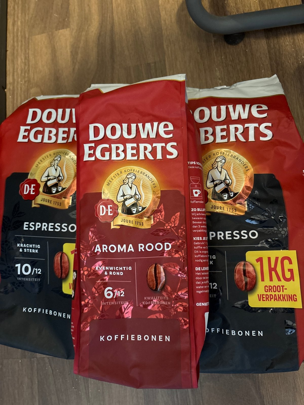 Douwe Egberts Koffiebonen - Espresso & Aroma Rood, Overige modellen, 10 kopjes of meer, Nieuw, Koffiebonen