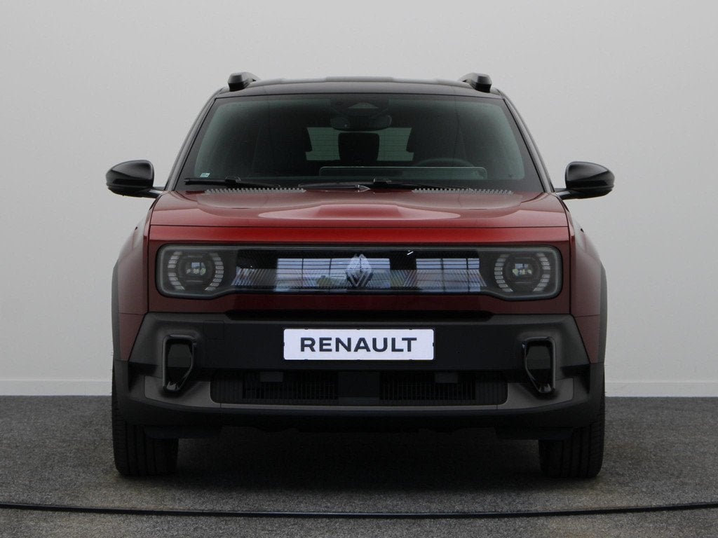 Renault 4 comfort range iconic 52 kWh | Vijf jaar garantie |, Auto's, Renault, Automatische klimaatregeling, 750 kg, 150 pk, Leder en Stof