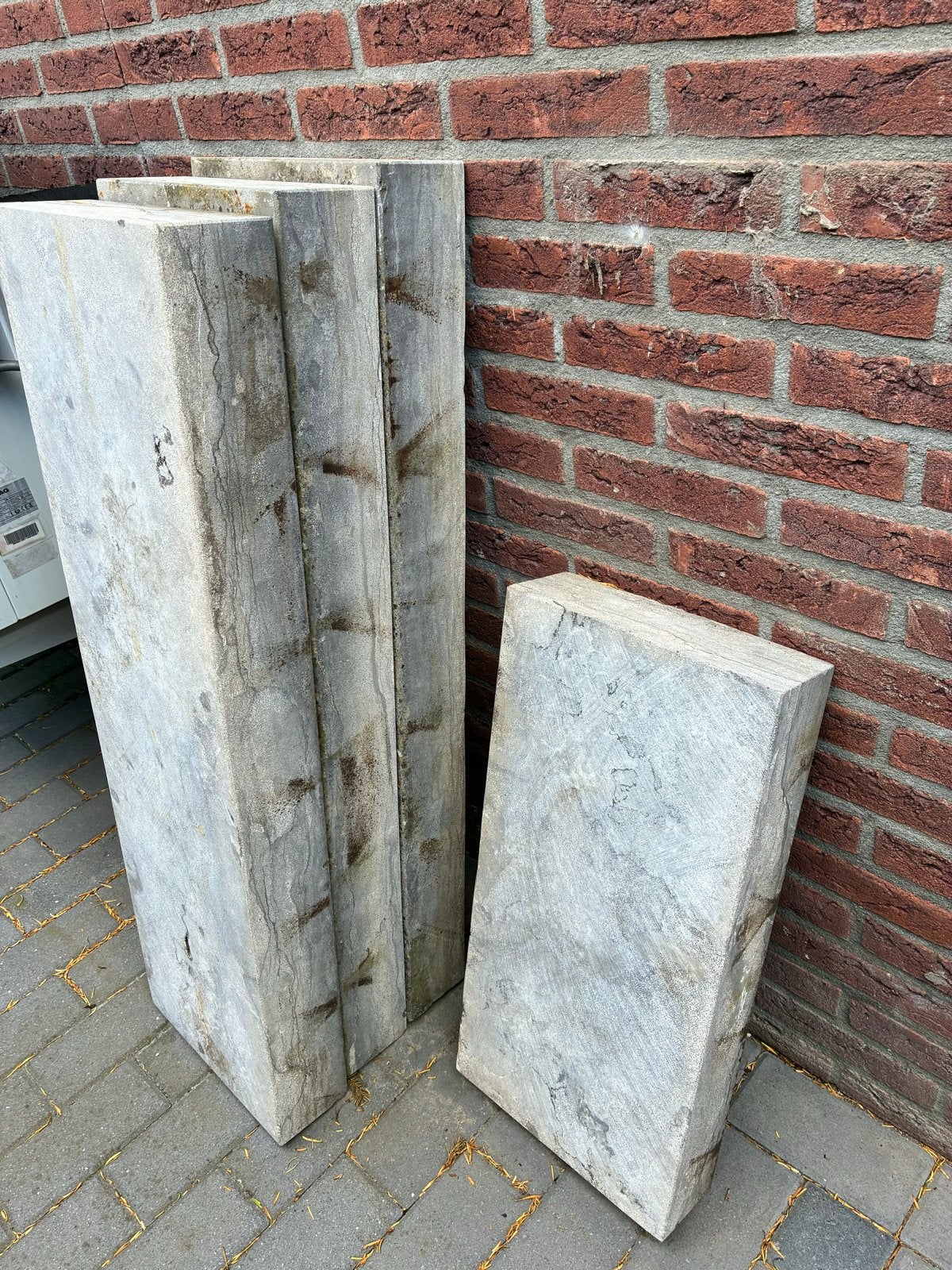 Luxe Natuursteen Opsluitbanden - 3x 1m, 1x 62cm, 10cm dik, Tuin en Terras, Ophalen, Gebruikt, Natuursteen, Overige typen