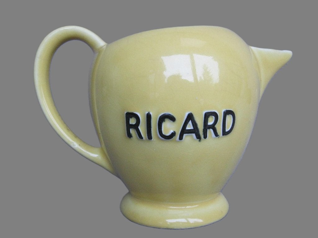 ZELDZAME vintage 1L kruik Ricard geel., Ophalen