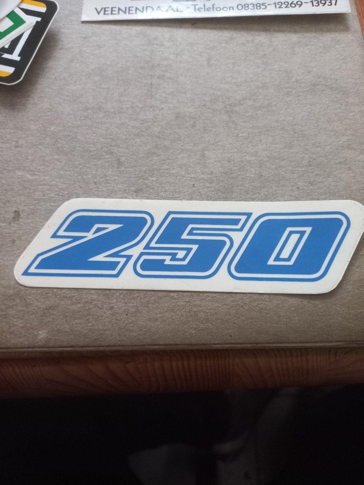 Sticker 250 - Blauw/Wit, Ophalen of Verzenden