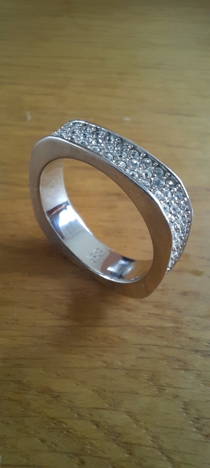 ring dames Swarovski Vio Rhodium plated, Ophalen of Verzenden, Zo goed als nieuw, Dame, Zilver