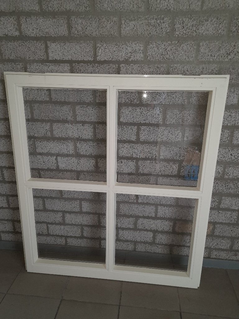 Te koop: Hardhouten ramen incl. glas, Ophalen, Gevelraam of Ruit, Gebruikt, 80 tot 120 cm