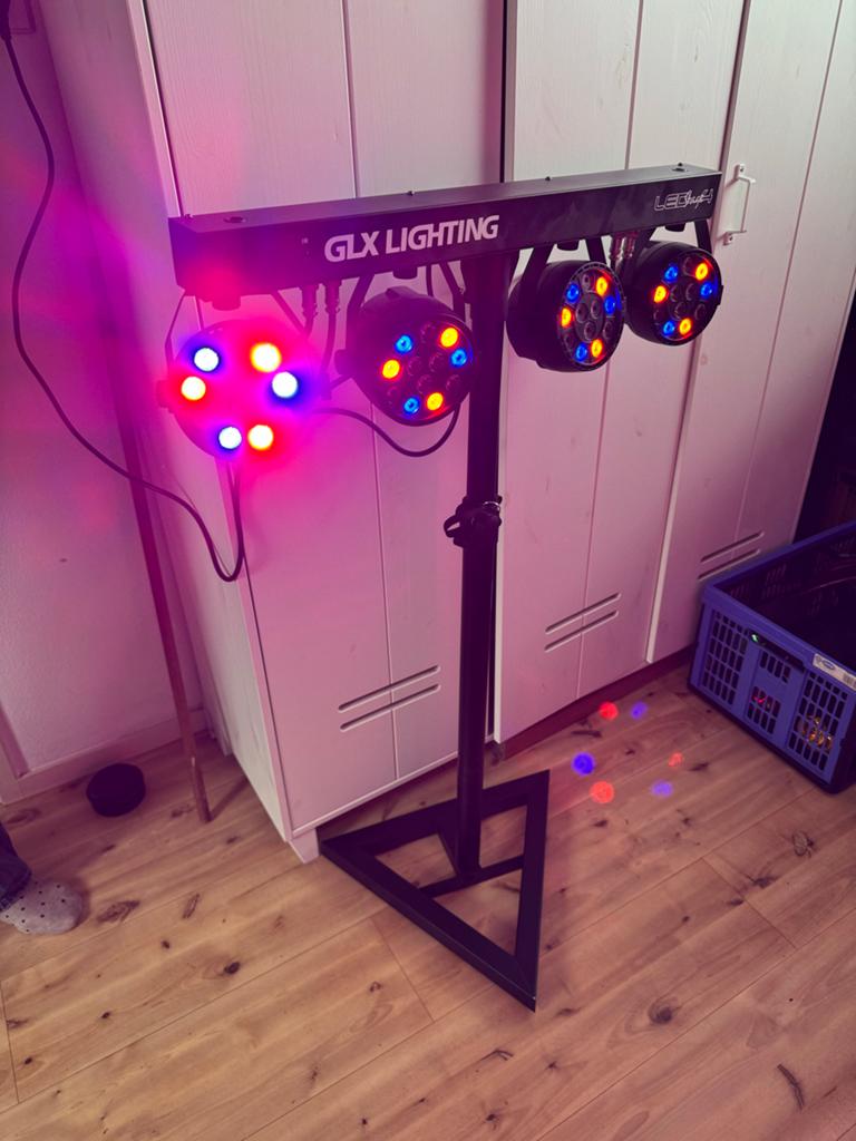 GLX Lighting LED Stage 4 Lichtset, Ophalen, Zo goed als nieuw, Licht, Geluidgestuurd