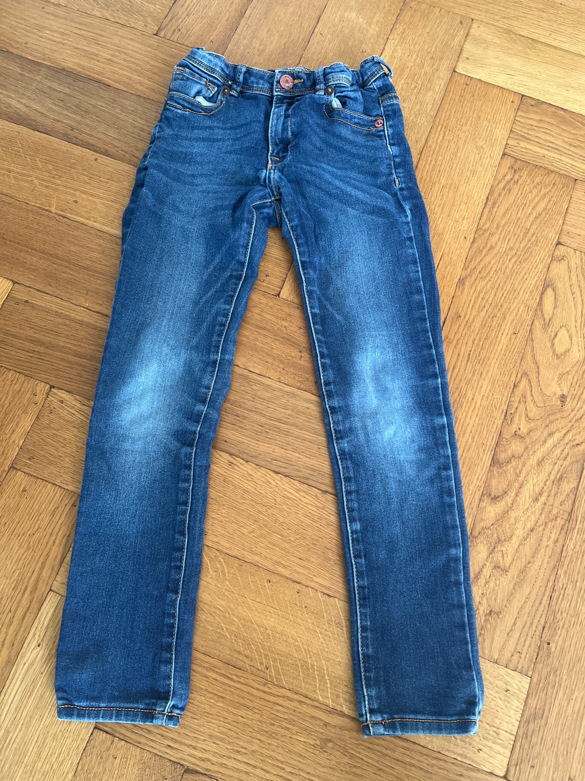Mango spijkerbroek maat 128, Ophalen of Verzenden, Gebruikt, Jongen of Meisje, Broek