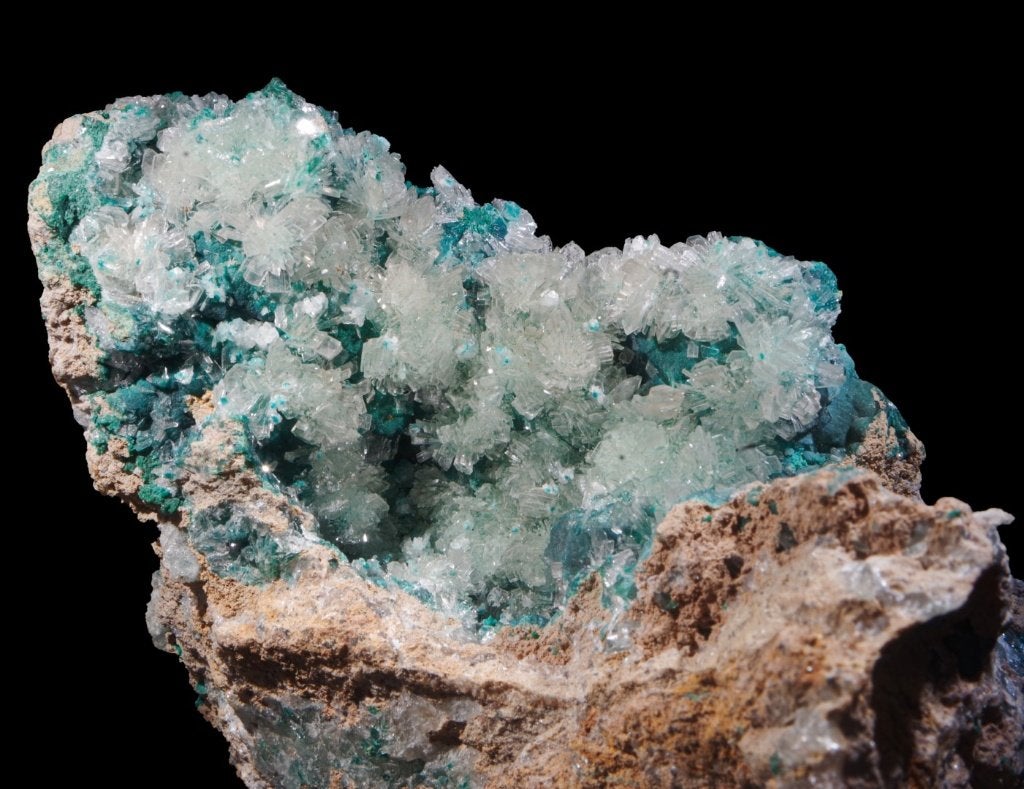 *TOP* HEMIMORFIET + MALACHIET uit DR.Congo., Ophalen of Verzenden, Mineraal