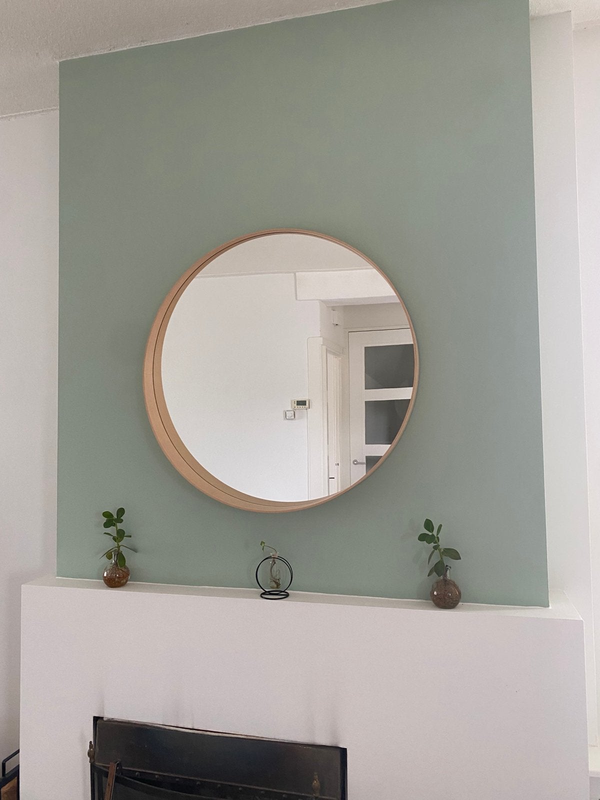 Ikea Stockholm ronde spiegel 80cm, Ophalen, Rond, Zo goed als nieuw, 75 tot 100 cm