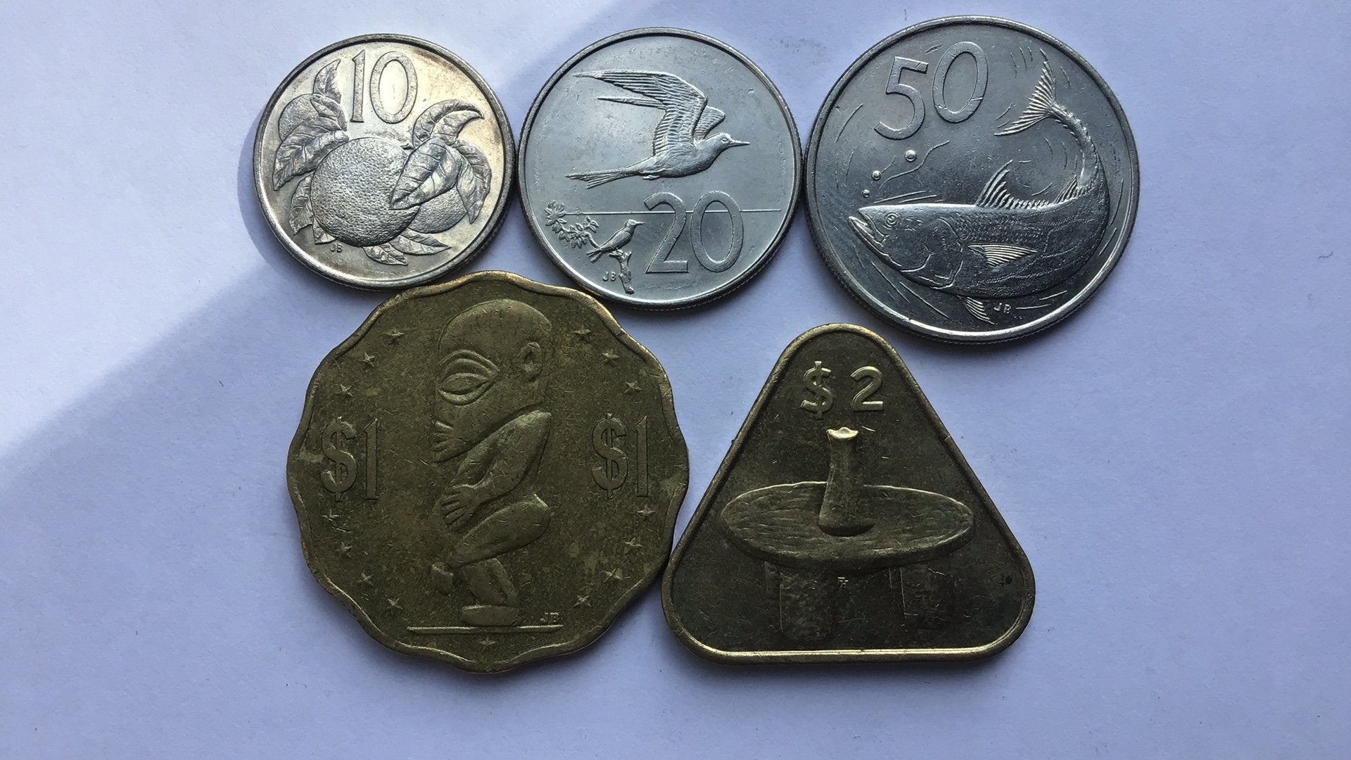 Cook islands 10,20,50 cent 1 en 2 dollar 2015., Postzegels en Munten, Ophalen of Verzenden