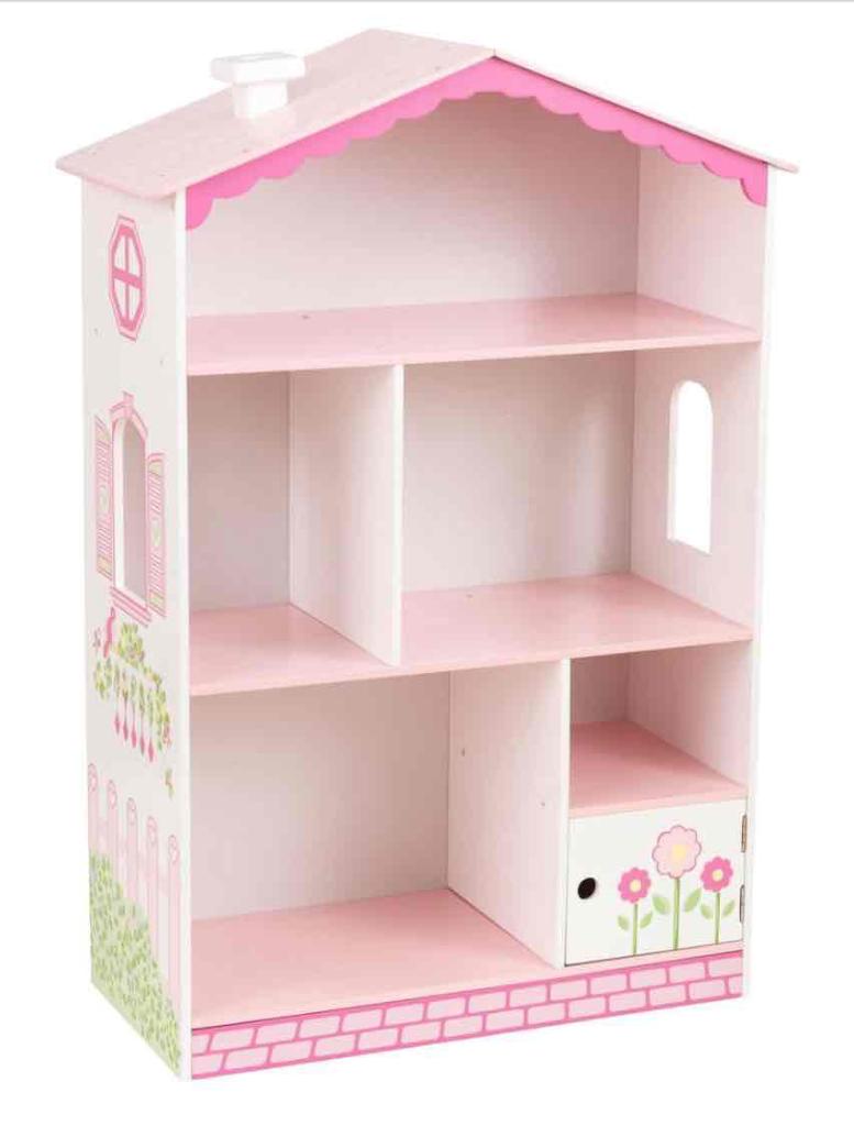 Children's Dollhouse Bookcase - Kinderboekenrek, Ophalen, Minder dan 100 cm, 25 tot 50 cm, Overige houtsoorten