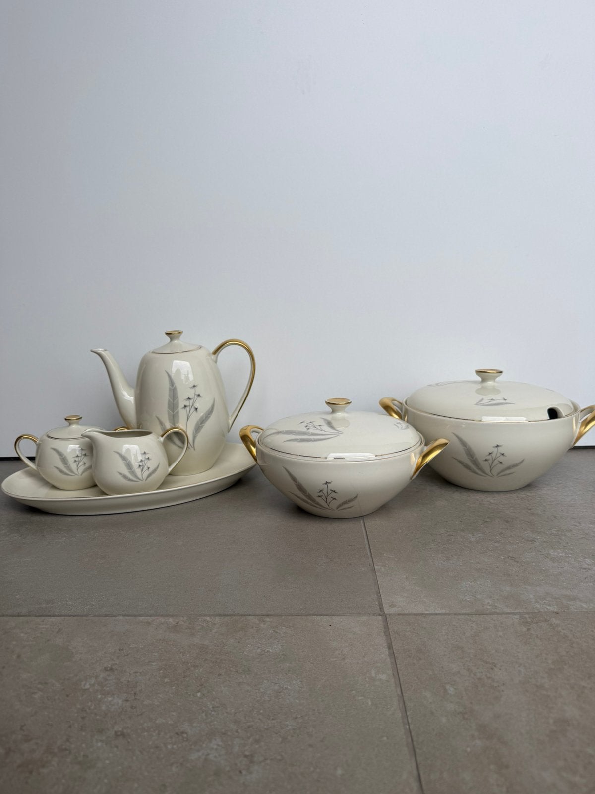 Vintage Arzberg Servies 2000 Jaren 50/60 Porselein Goudrand, Ophalen of Verzenden