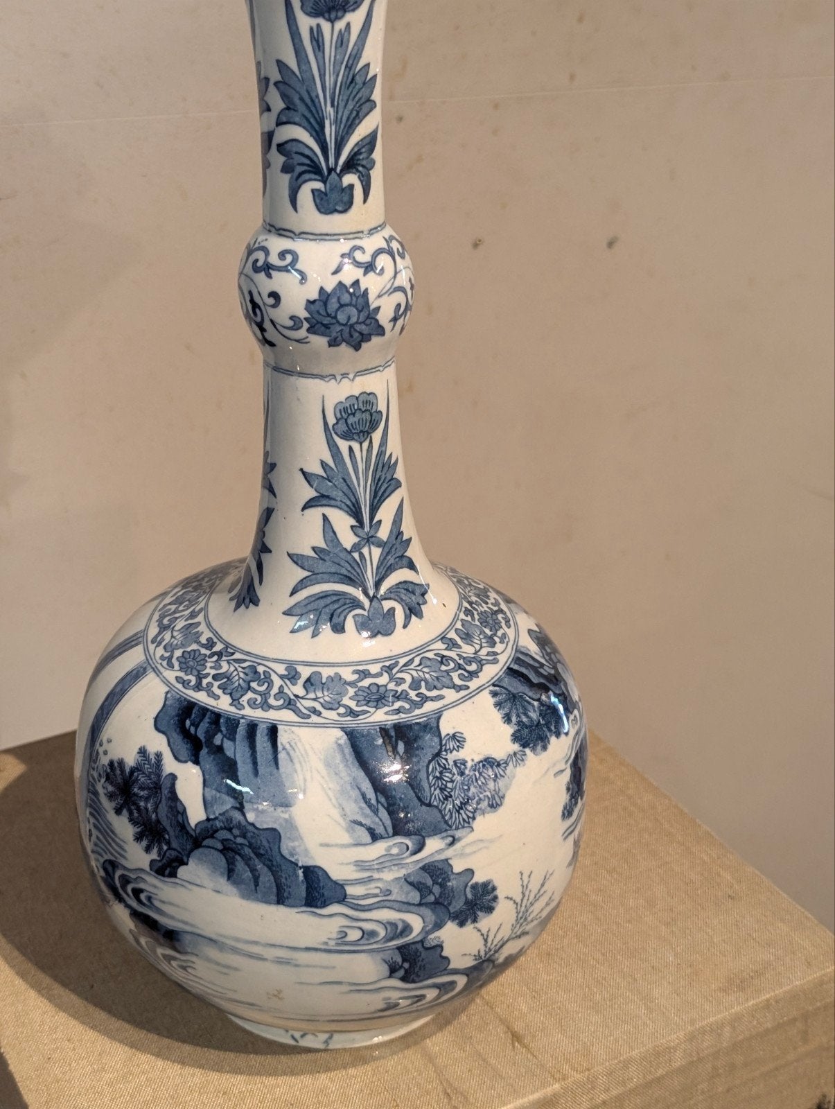 Chinese vaas lampvoet. 38 cm hoog. €145., Antiek en Kunst, Ophalen