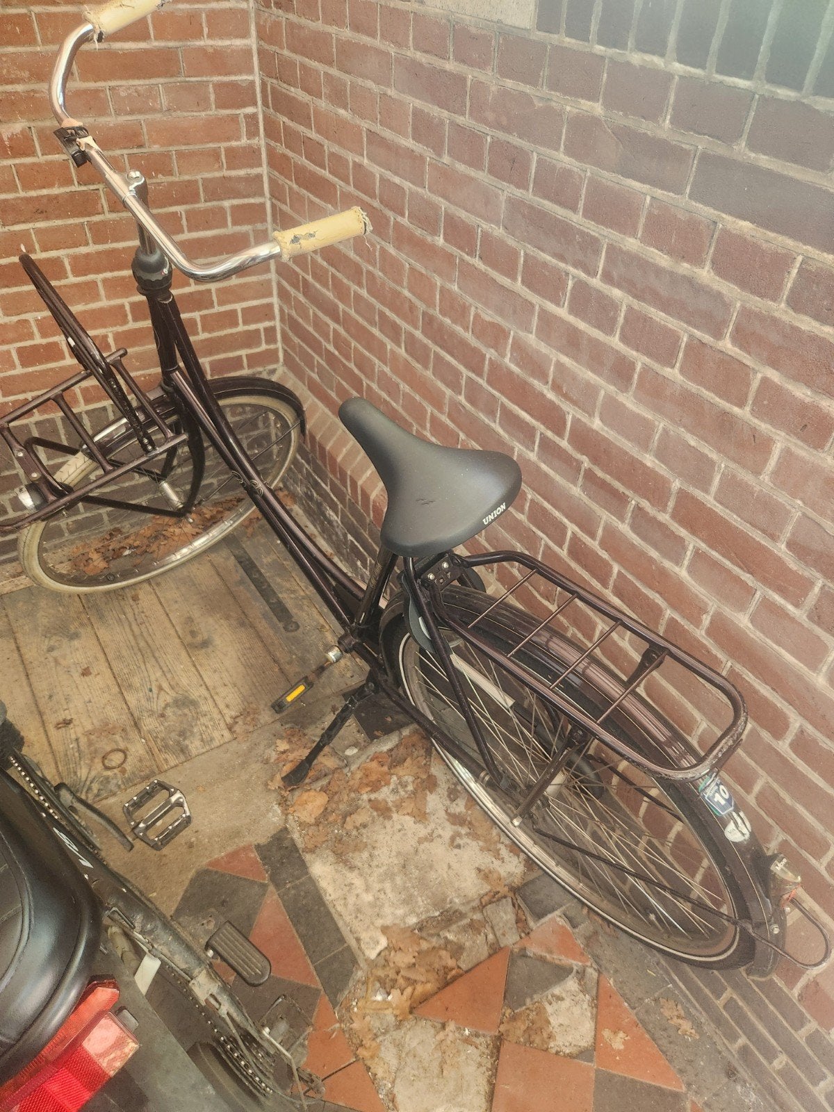 Union Damesfiets met voordrager - Gebruikt, Fietsen en Brommers, Overige merken, Terugtraprem, Ophalen of Verzenden, 53 tot 56 cm